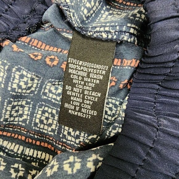 Anthropologie Sanctuary Wide Leg Navy Printed Palazzo Pants Medium - Picture 6 of 7